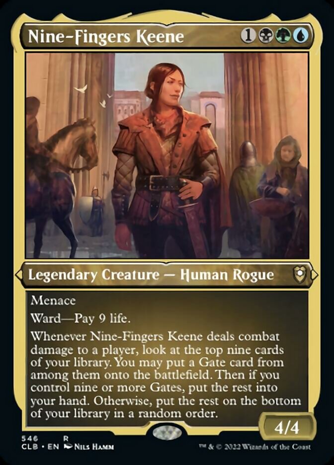 Nine-Fingers Keene (Foil Etched) [Commander Legends: Battle for Baldur's Gate] | Galaxy Games LLC