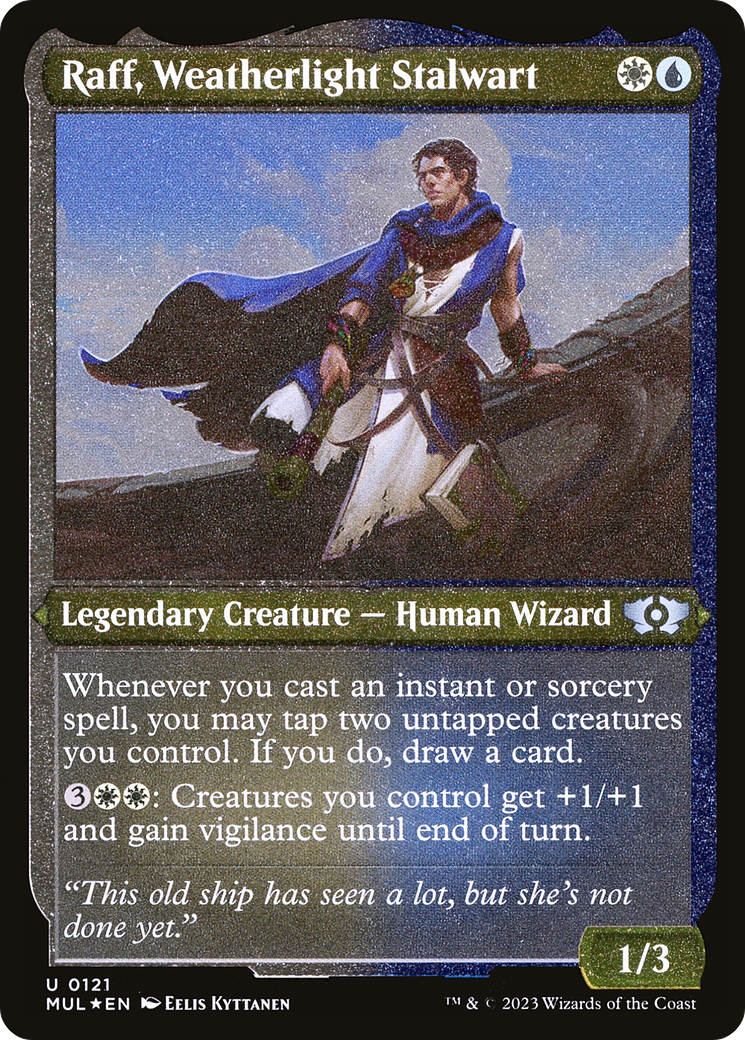 Raff, Weatherlight Stalwart (Foil Etched) [Multiverse Legends] | Galaxy Games LLC