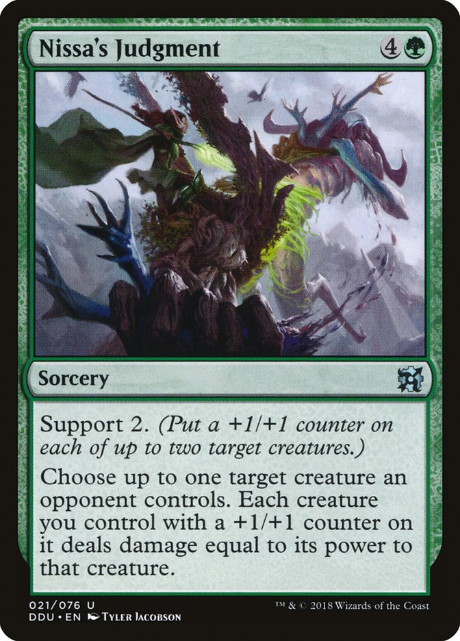 Nissa's Judgment [Duel Decks: Elves vs. Inventors] | Galaxy Games LLC