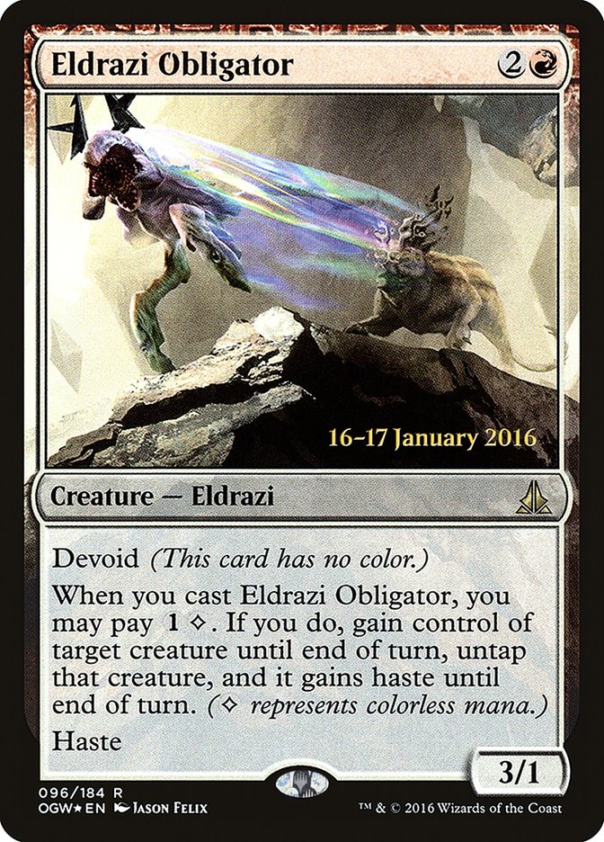 Eldrazi Obligator [Oath of the Gatewatch Prerelease Promos] | Galaxy Games LLC