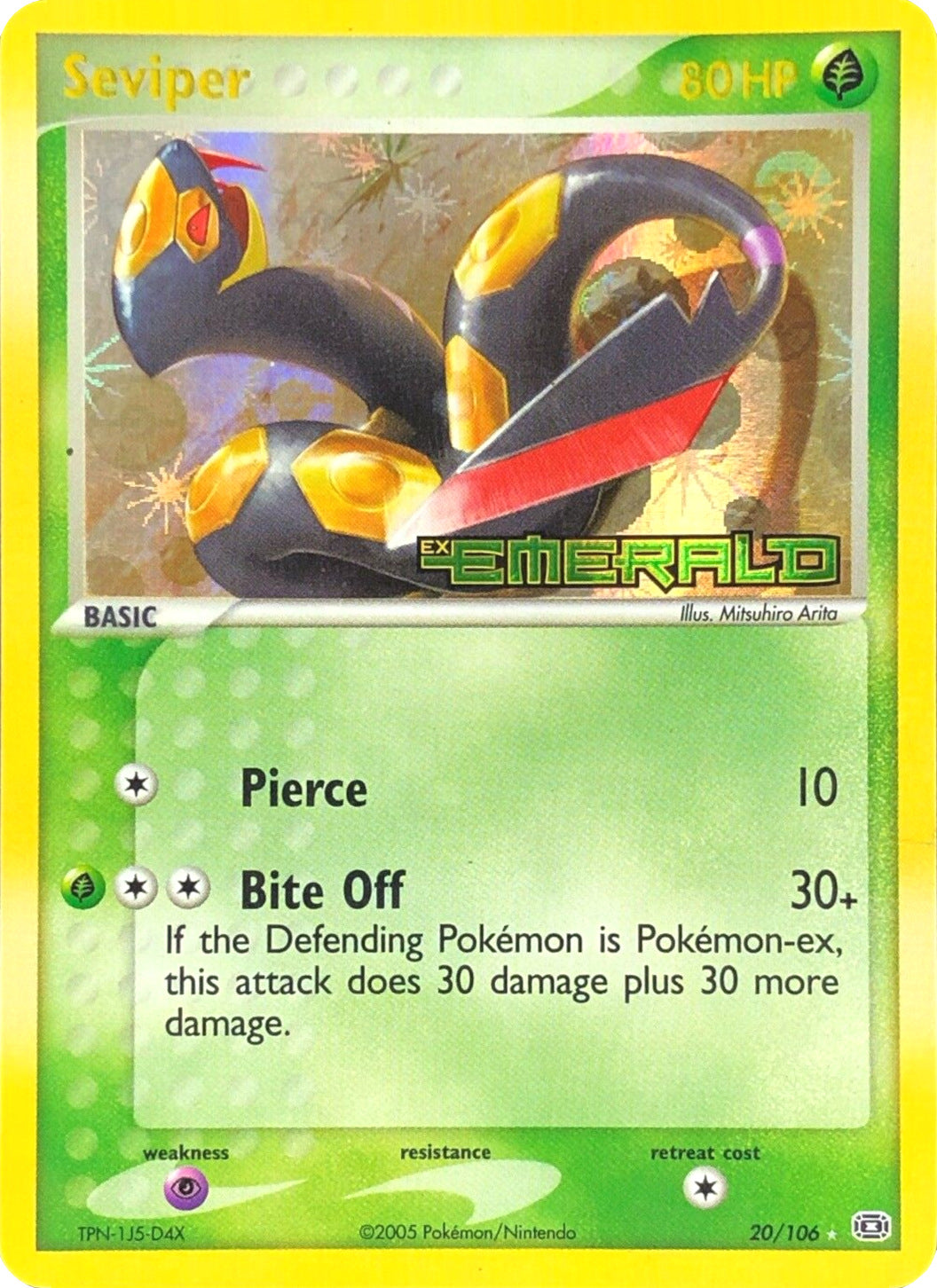 Seviper (20/106) (Stamped) [EX: Emerald] | Galaxy Games LLC