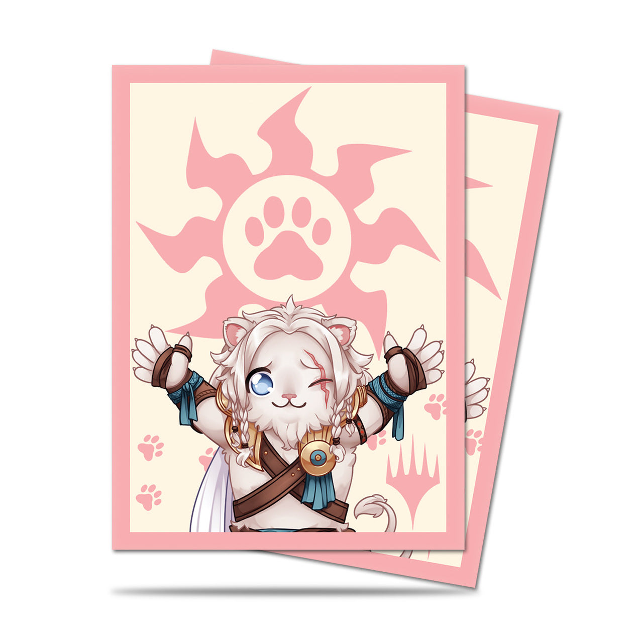 Ultra PRO - MTG Chibi Collection:Ajani Lion Hug Sleeves 100ct | Galaxy Games LLC