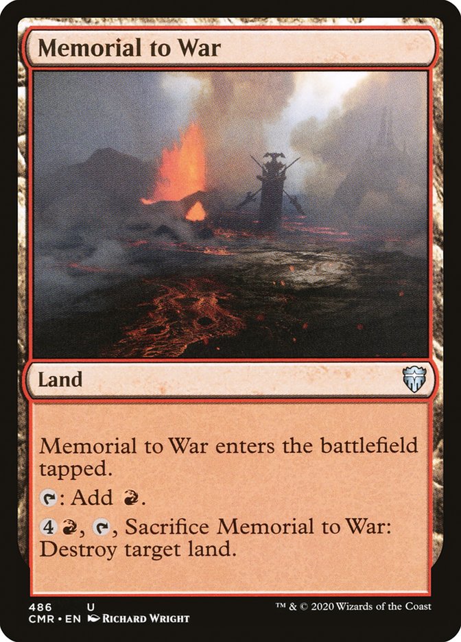 Memorial to War [Commander Legends] | Galaxy Games LLC