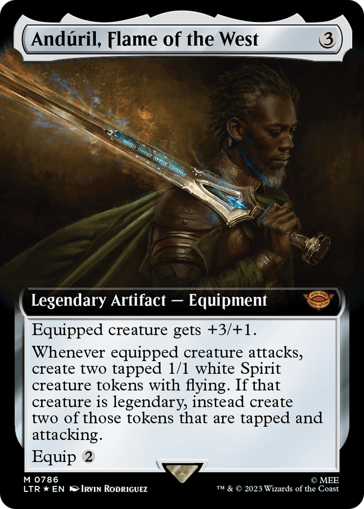 Anduril, Flame of the West (Extended Art) (Surge Foil) [The Lord of the Rings: Tales of Middle-Earth] | Galaxy Games LLC
