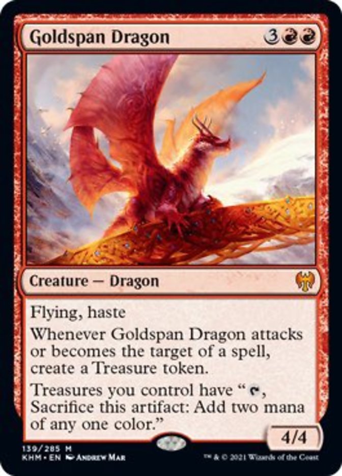 Goldspan Dragon [Kaldheim] | Galaxy Games LLC