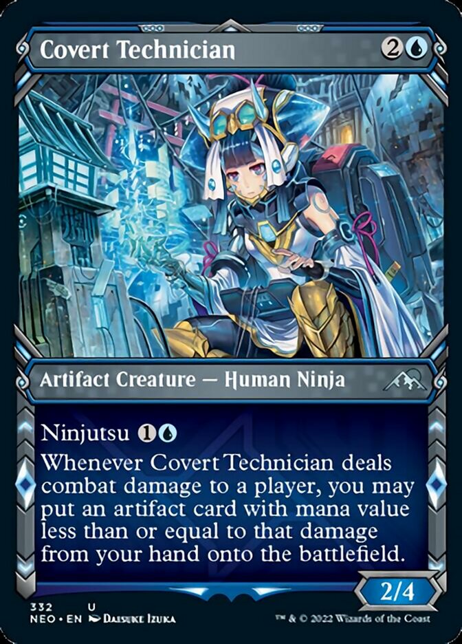 Covert Technician (Showcase Ninja) [Kamigawa: Neon Dynasty] | Galaxy Games LLC