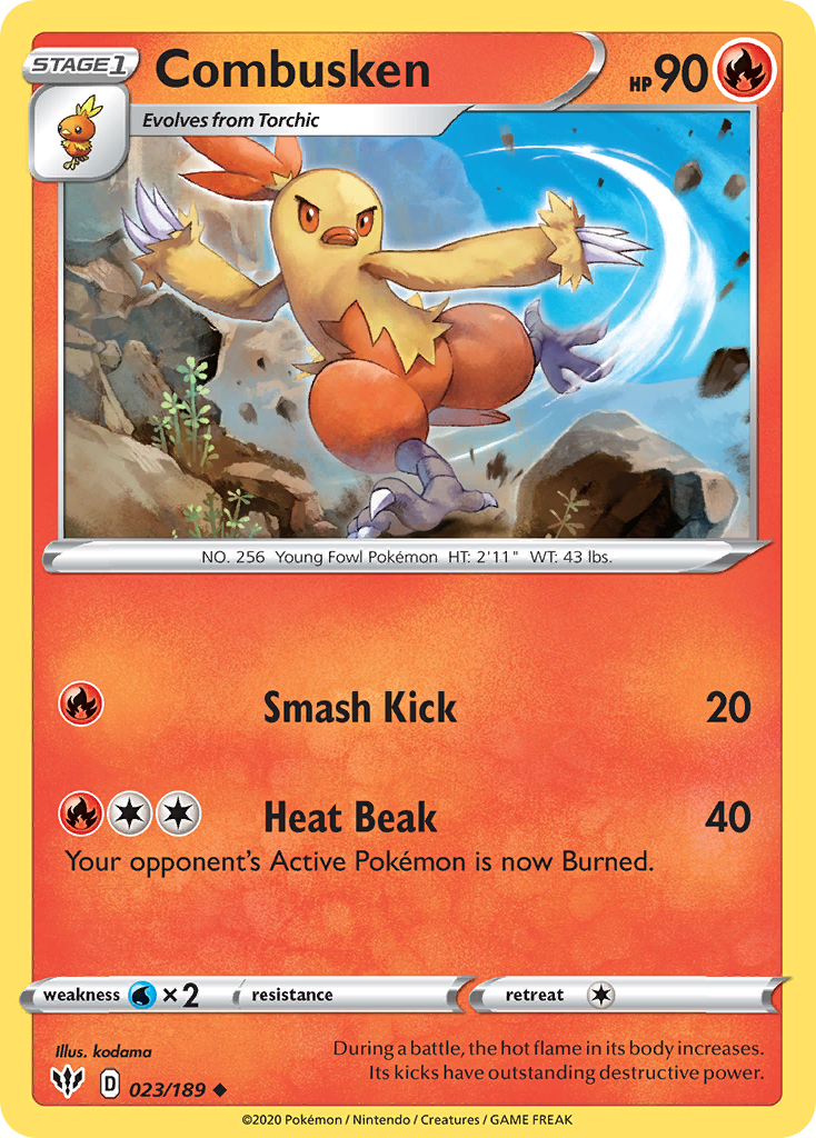 Combusken (023/189) [Sword & Shield: Darkness Ablaze] | Galaxy Games LLC