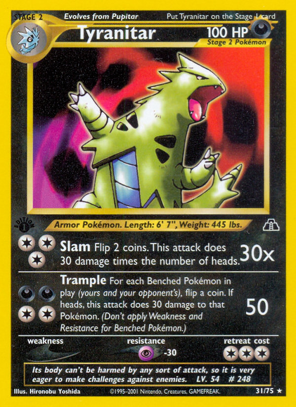 Tyranitar (31/75) [Neo Discovery 1st Edition] | Galaxy Games LLC