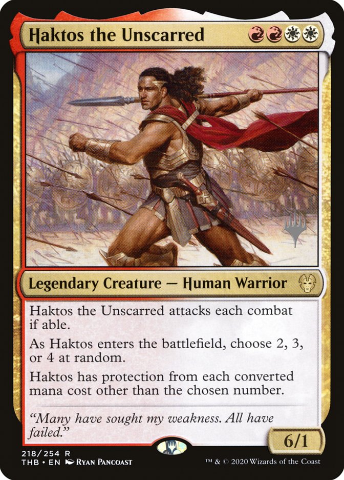 Haktos the Unscarred (Promo Pack) [Theros Beyond Death Promos] | Galaxy Games LLC