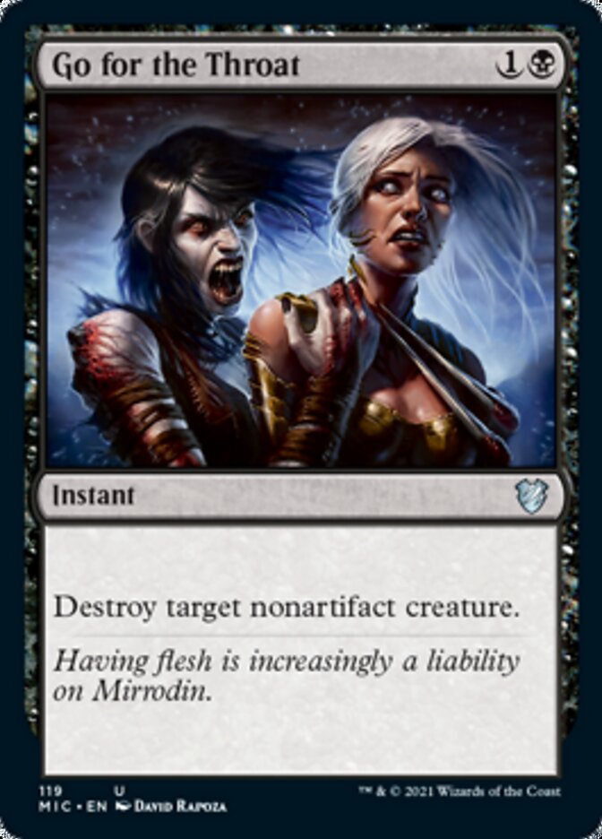 Go for the Throat [Innistrad: Midnight Hunt Commander] | Galaxy Games LLC