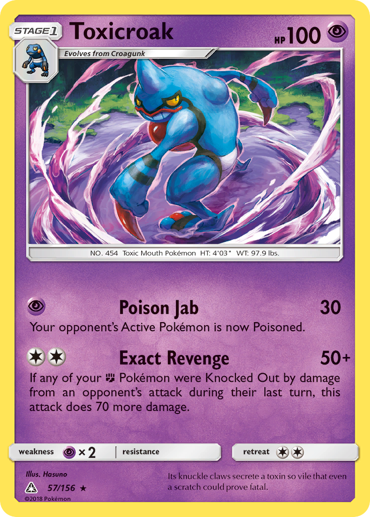 Toxicroak (57/156) [Sun & Moon: Ultra Prism] | Galaxy Games LLC