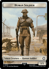 Copy // Human Soldier Double-Sided Token [Fallout Tokens] | Galaxy Games LLC