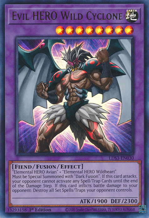 Evil HERO Wild Cyclone [LDS3-EN030] Ultra Rare | Galaxy Games LLC