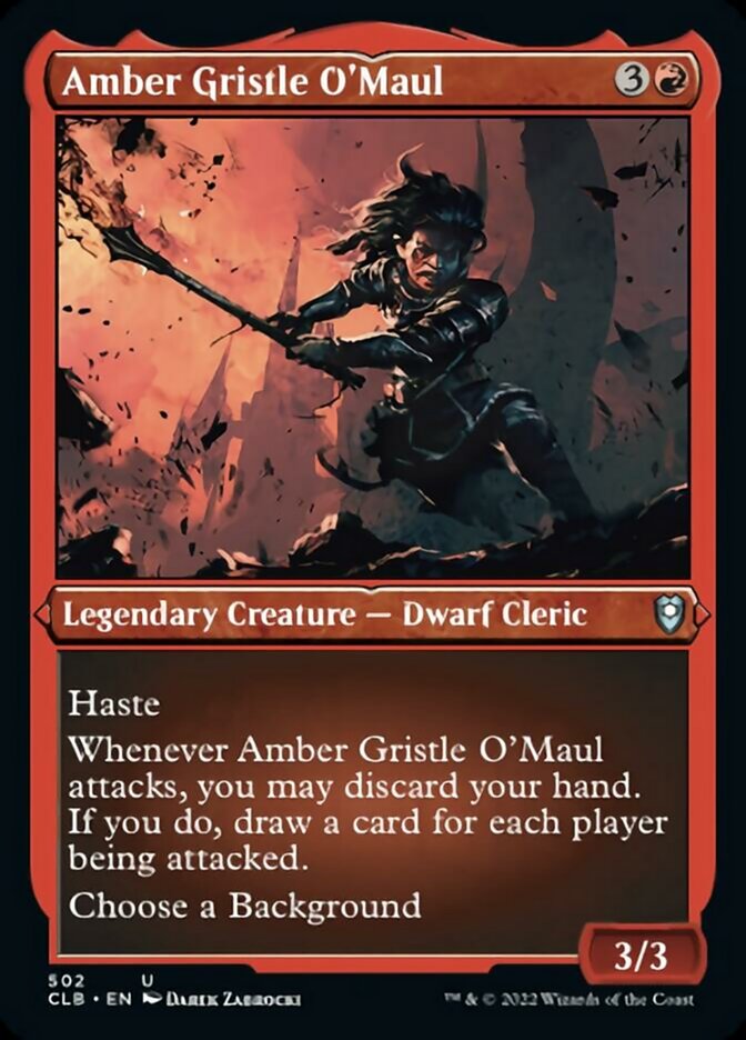 Amber Gristle O'Maul (Foil Etched) [Commander Legends: Battle for Baldur's Gate] | Galaxy Games LLC