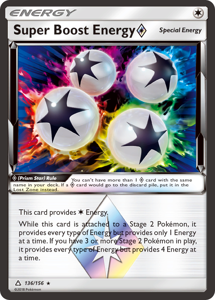 Super Boost Energy (136/156) (Prism Star) [Sun & Moon: Ultra Prism] | Galaxy Games LLC