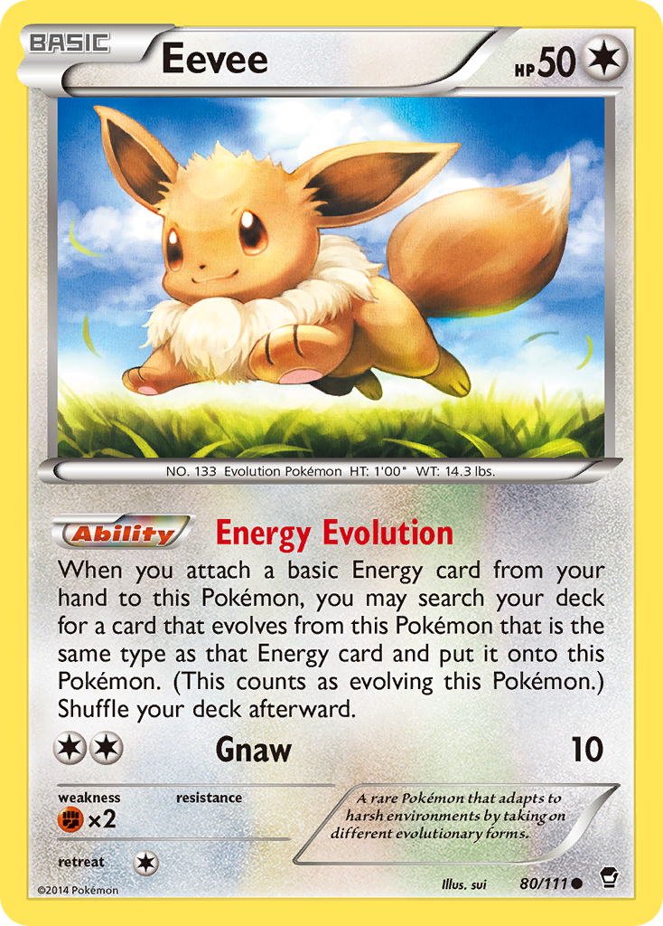 Eevee (80/111) [XY: Furious Fists] | Galaxy Games LLC