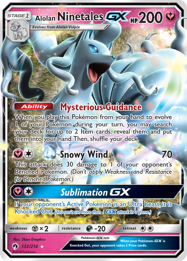 Alolan Ninetales GX (132/214) [Sun & Moon: Lost Thunder] | Galaxy Games LLC