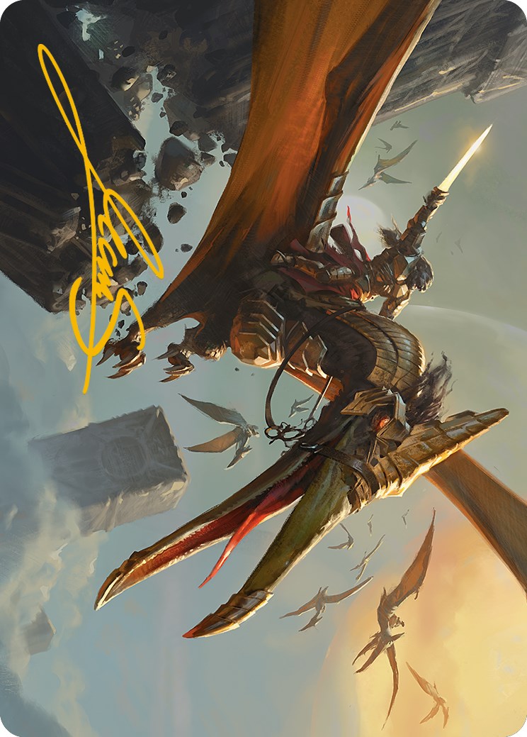 Skyhunter Strike Force Art Card (Gold-Stamped Signature) [Phyrexia: All Will Be One Art Series] | Galaxy Games LLC