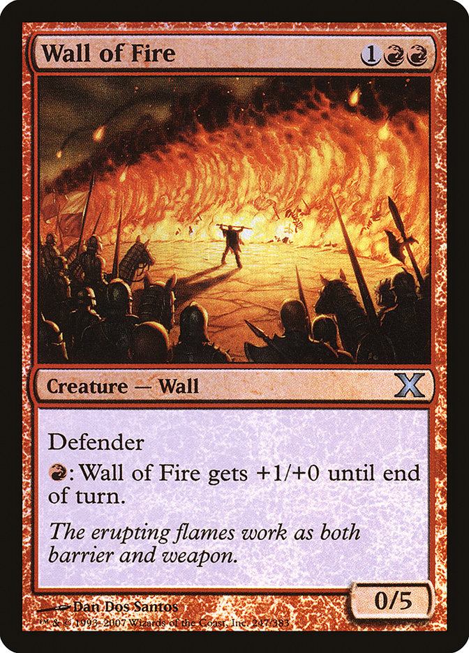 Wall of Fire (Premium Foil) [Tenth Edition] | Galaxy Games LLC