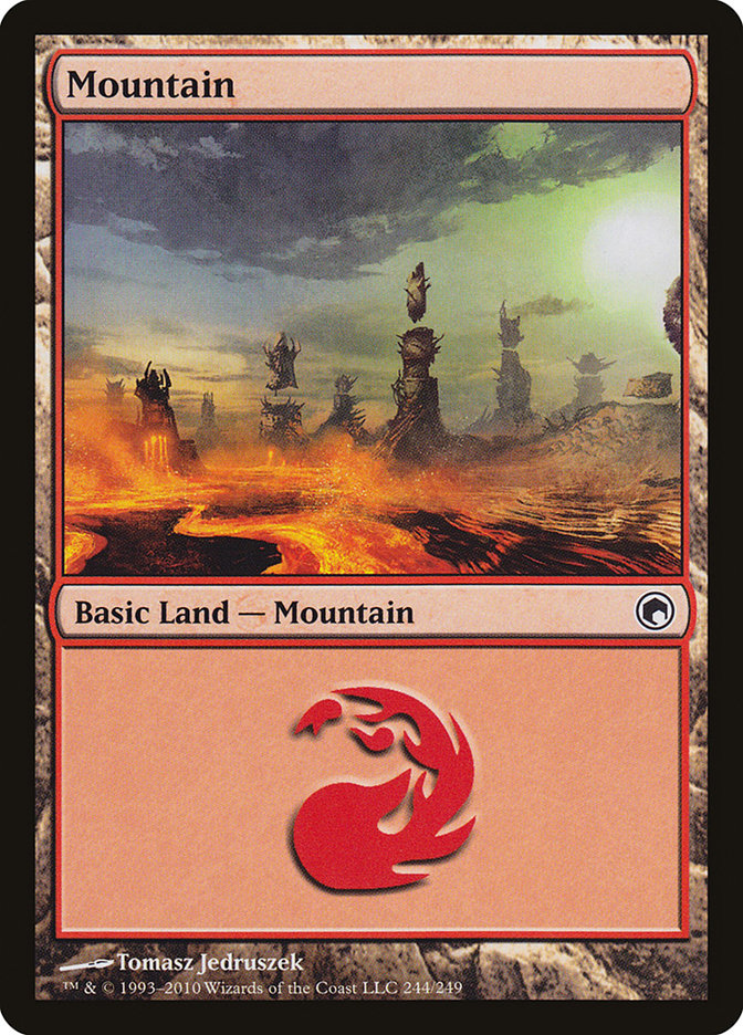 Mountain (244) [Scars of Mirrodin] | Galaxy Games LLC