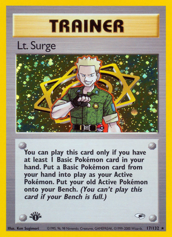 Lt. Surge (17/132) [Gym Heroes 1st Edition] | Galaxy Games LLC