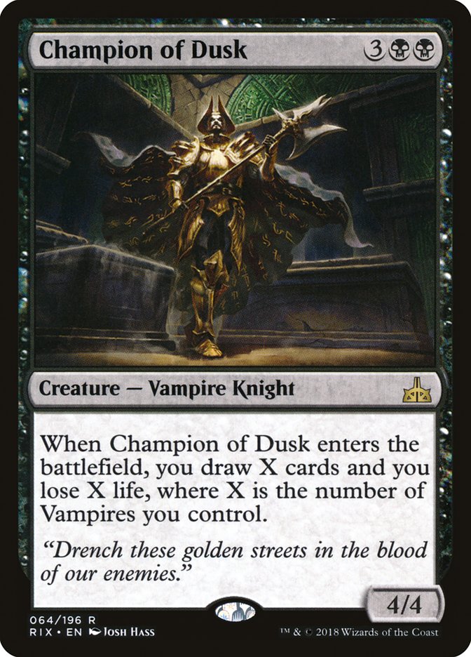 Champion of Dusk [Rivals of Ixalan] | Galaxy Games LLC