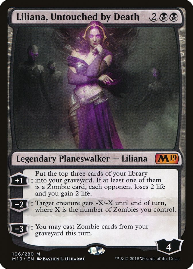 Liliana, Untouched by Death [Core Set 2019] | Galaxy Games LLC