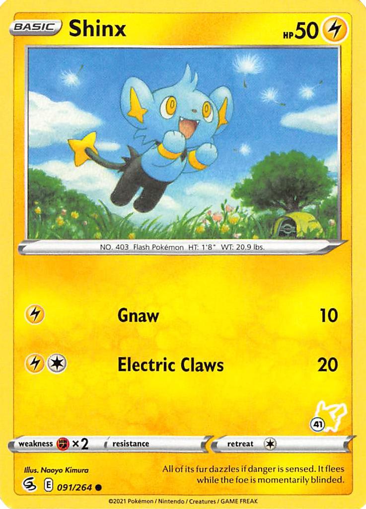 Shinx (091/264) (Pikachu Stamp #41) [Battle Academy 2022] | Galaxy Games LLC