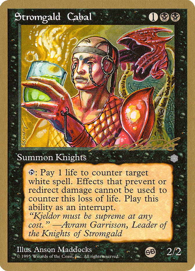 Stromgald Cabal (Leon Lindback) (SB) [Pro Tour Collector Set] | Galaxy Games LLC