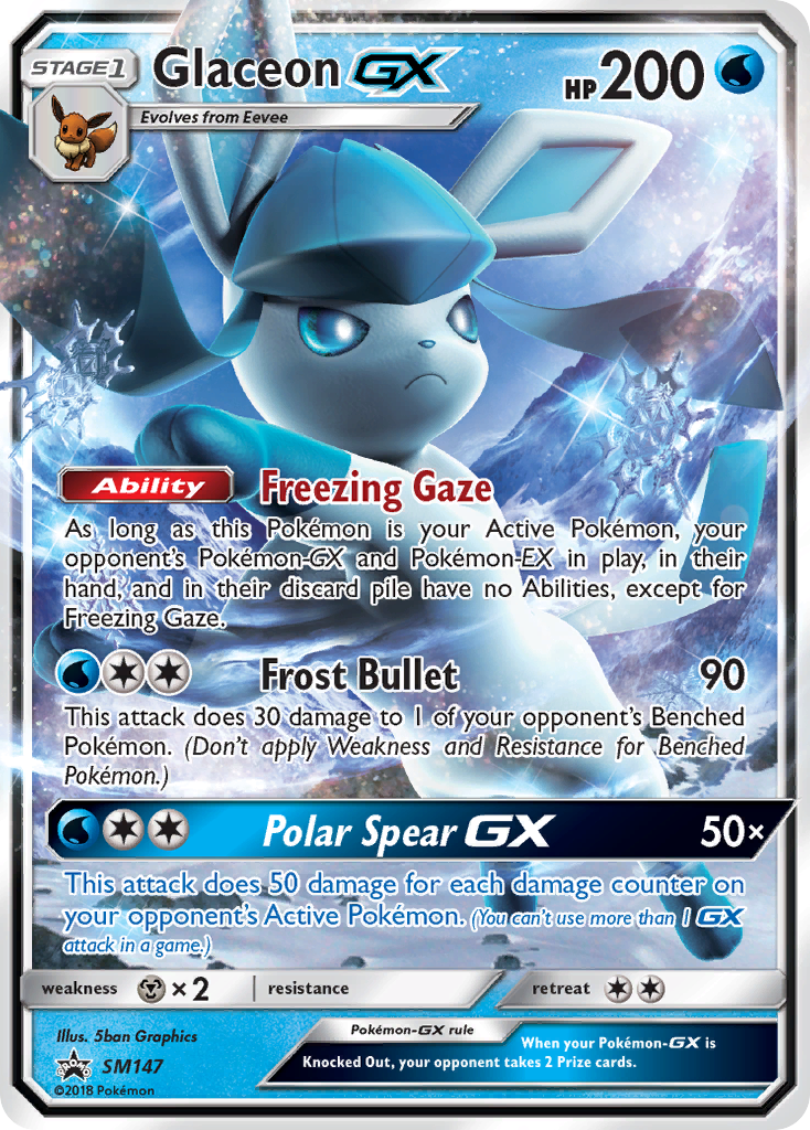 Glaceon GX (SM147) [Sun & Moon: Black Star Promos] | Galaxy Games LLC