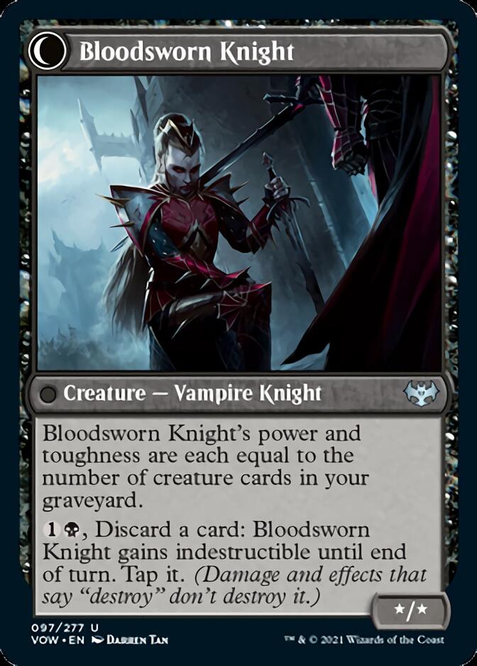 Bloodsworn Squire // Bloodsworn Knight [Innistrad: Crimson Vow] | Galaxy Games LLC