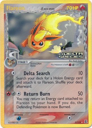 Flareon (5/113) (Delta Species) (Stamped) [EX: Delta Species] | Galaxy Games LLC