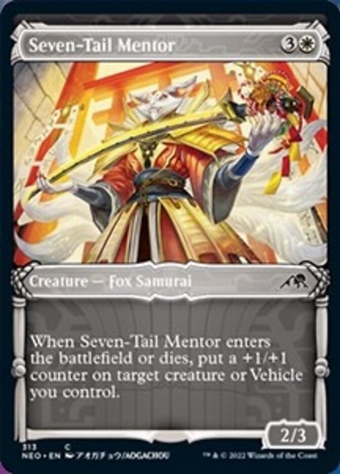 Seven-Tail Mentor (Showcase Samurai) [Kamigawa: Neon Dynasty] | Galaxy Games LLC