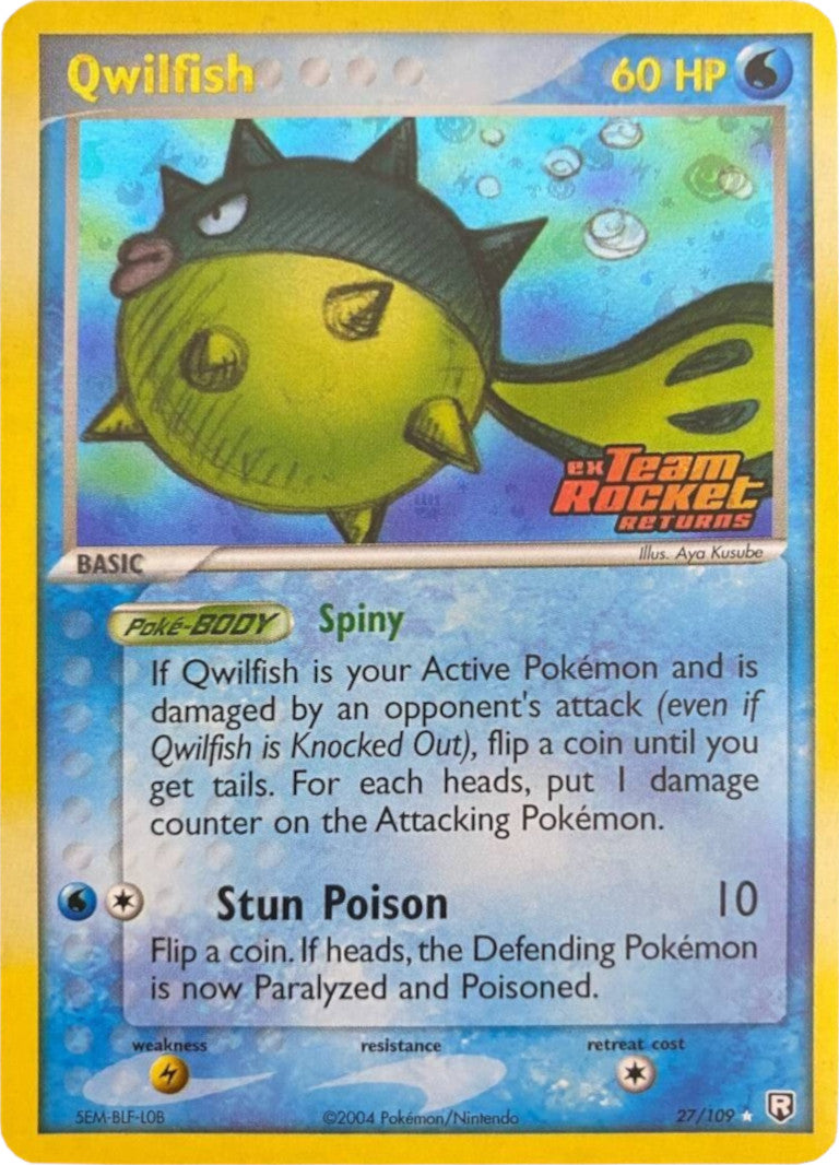 Qwilfish (27/109) (Stamped) [EX: Team Rocket Returns] | Galaxy Games LLC