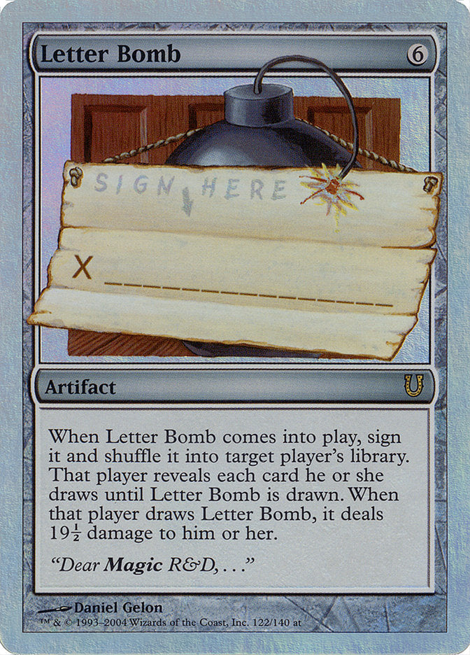 Letter Bomb (Alternate Foil) [Unhinged] | Galaxy Games LLC
