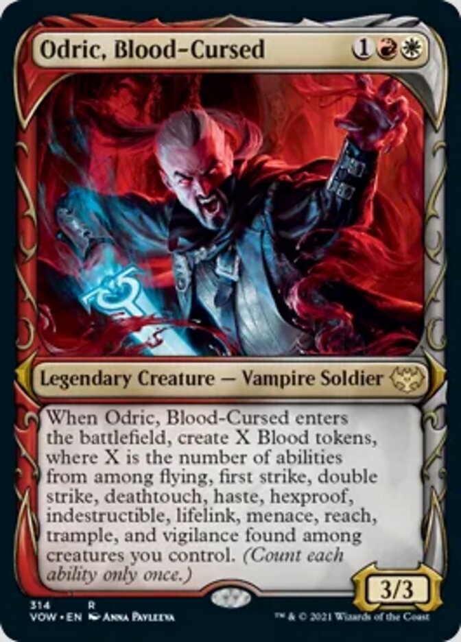 Odric, Blood-Cursed (Showcase Fang Frame) [Innistrad: Crimson Vow] | Galaxy Games LLC