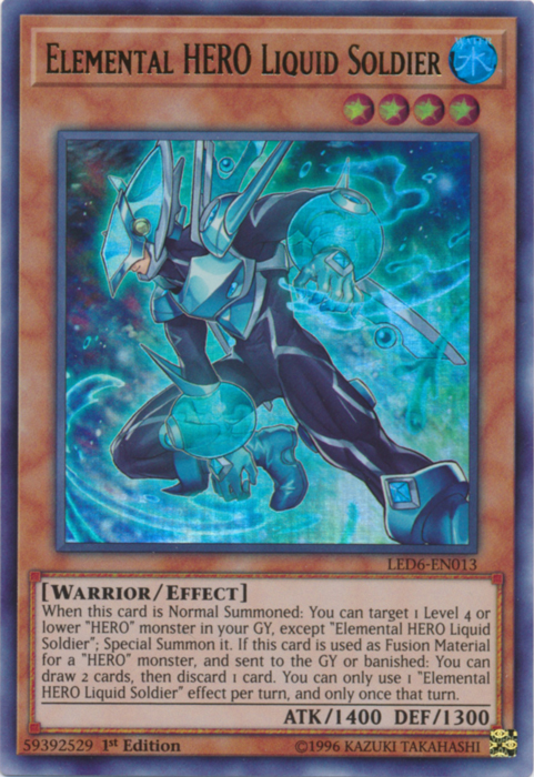 Elemental Hero Liquid Soldier [LED6-EN013] Ultra Rare | Galaxy Games LLC