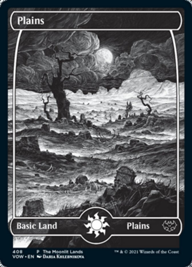 Plains (The Moonlit Lands) (Foil Etched) [Innistrad: Crimson Vow Promos] | Galaxy Games LLC