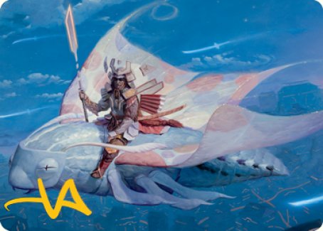 Sky-Blessed Samurai Art Card (Gold-Stamped Signature) [Kamigawa: Neon Dynasty Art Series] | Galaxy Games LLC