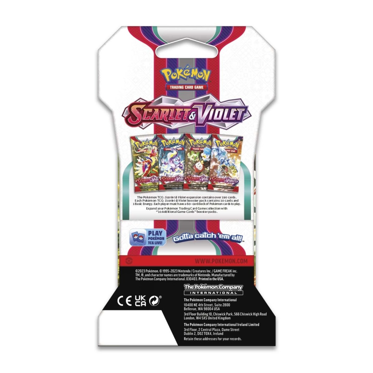 Scarlet & Violet - Sleeved Booster Pack | Galaxy Games LLC