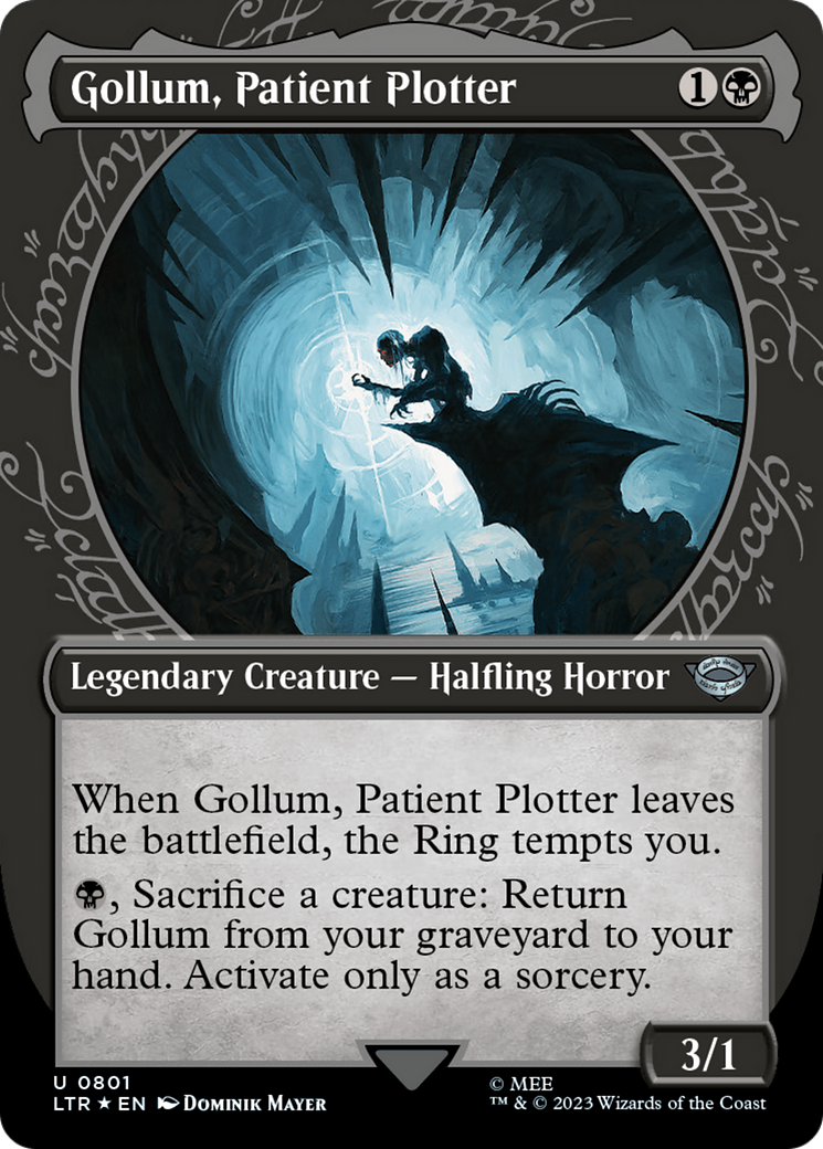Gollum, Patient Plotter (Showcase) (Surge Foil) [The Lord of the Rings: Tales of Middle-Earth] | Galaxy Games LLC