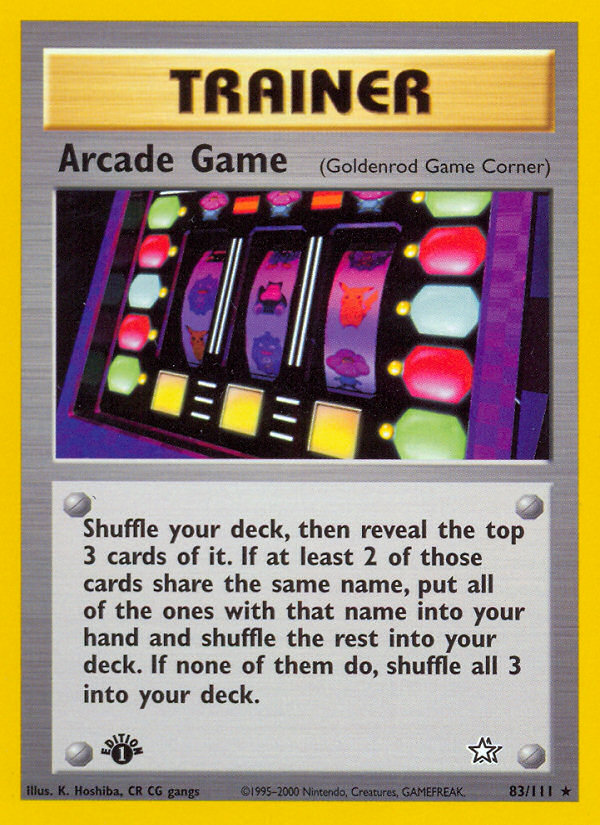 Arcade Game (83/111) [Neo Genesis 1st Edition] | Galaxy Games LLC