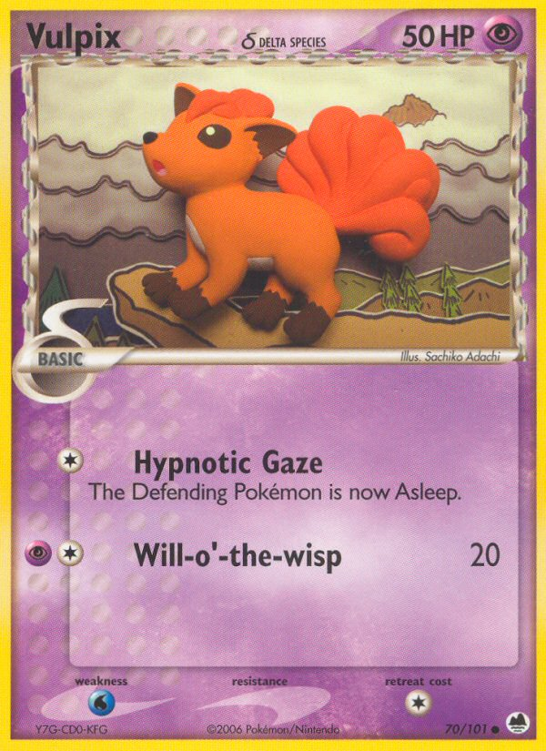 Vulpix (70/101) (Delta Species) [EX: Dragon Frontiers] | Galaxy Games LLC