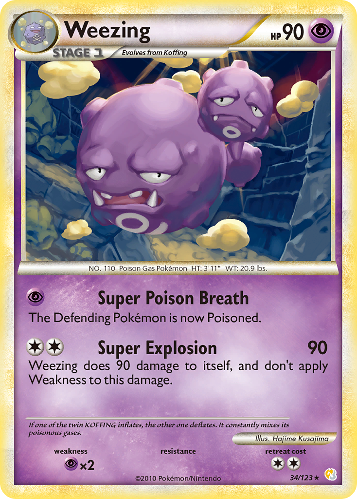 Weezing (34/123) [HeartGold & SoulSilver: Base Set] | Galaxy Games LLC