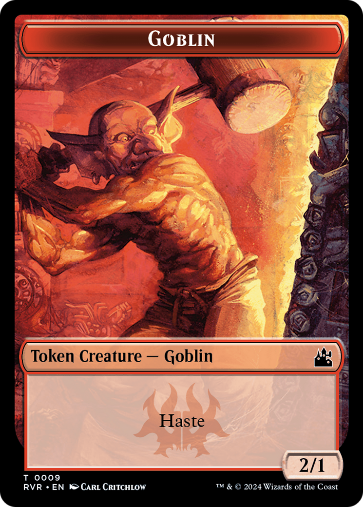 Goblin (0008) // Goblin (0009) Double-Sided Token [Ravnica Remastered Tokens] | Galaxy Games LLC