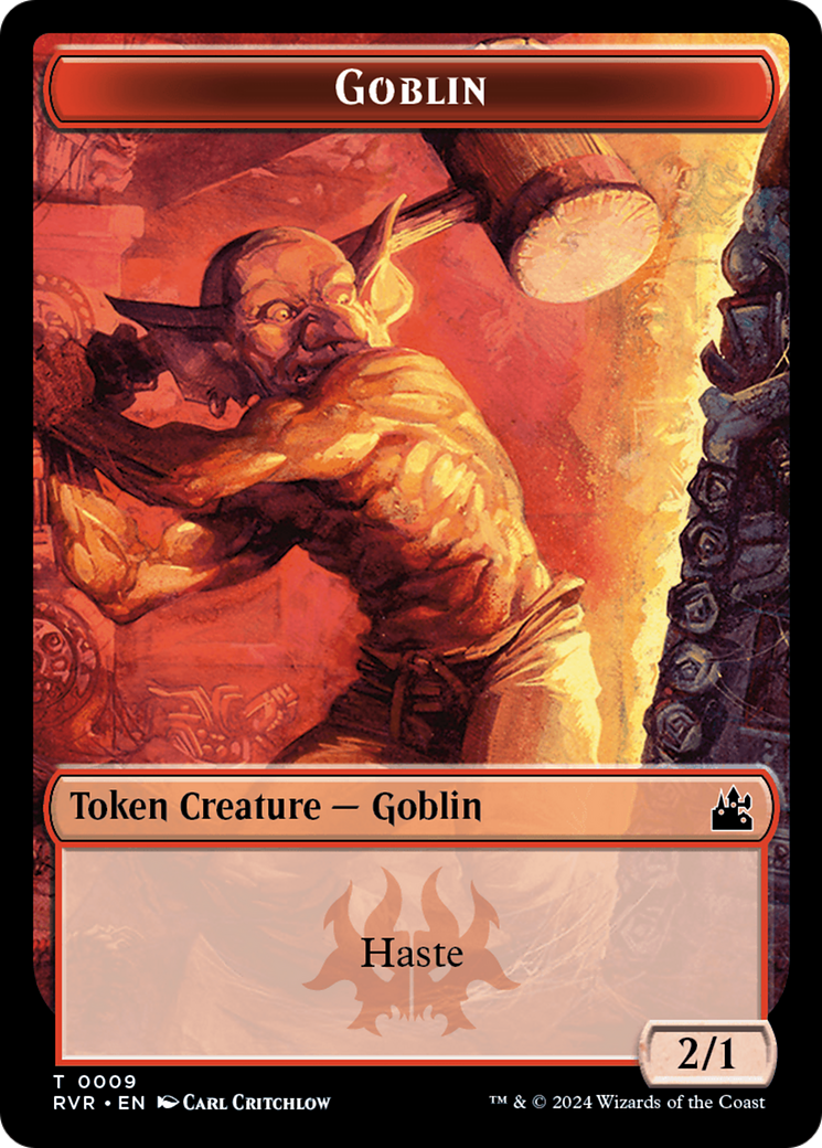 Saproling // Goblin (0009) Double-Sided Token [Ravnica Remastered Tokens] | Galaxy Games LLC