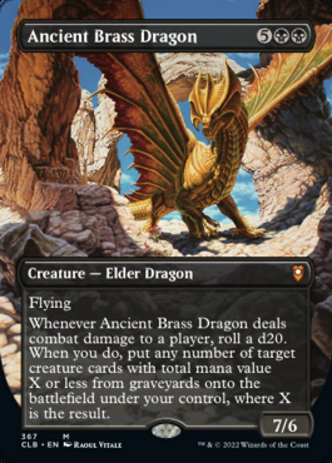 Ancient Brass Dragon (Borderless Alternate Art) [Commander Legends: Battle for Baldur's Gate] | Galaxy Games LLC