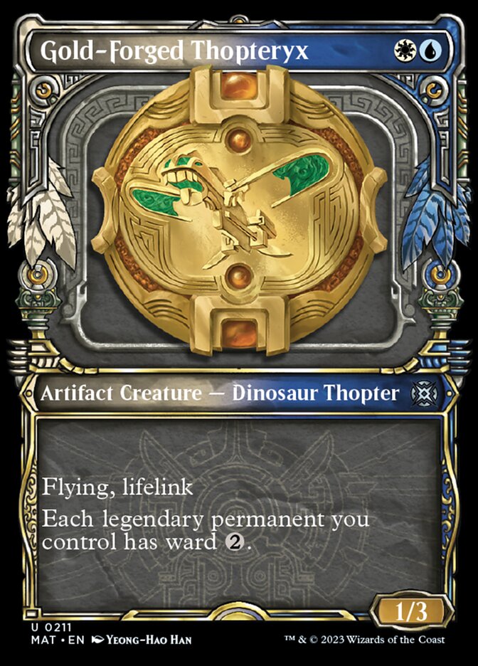 Gold-Forged Thopteryx (Showcase Halo Foil) [March of the Machine: The Aftermath] | Galaxy Games LLC