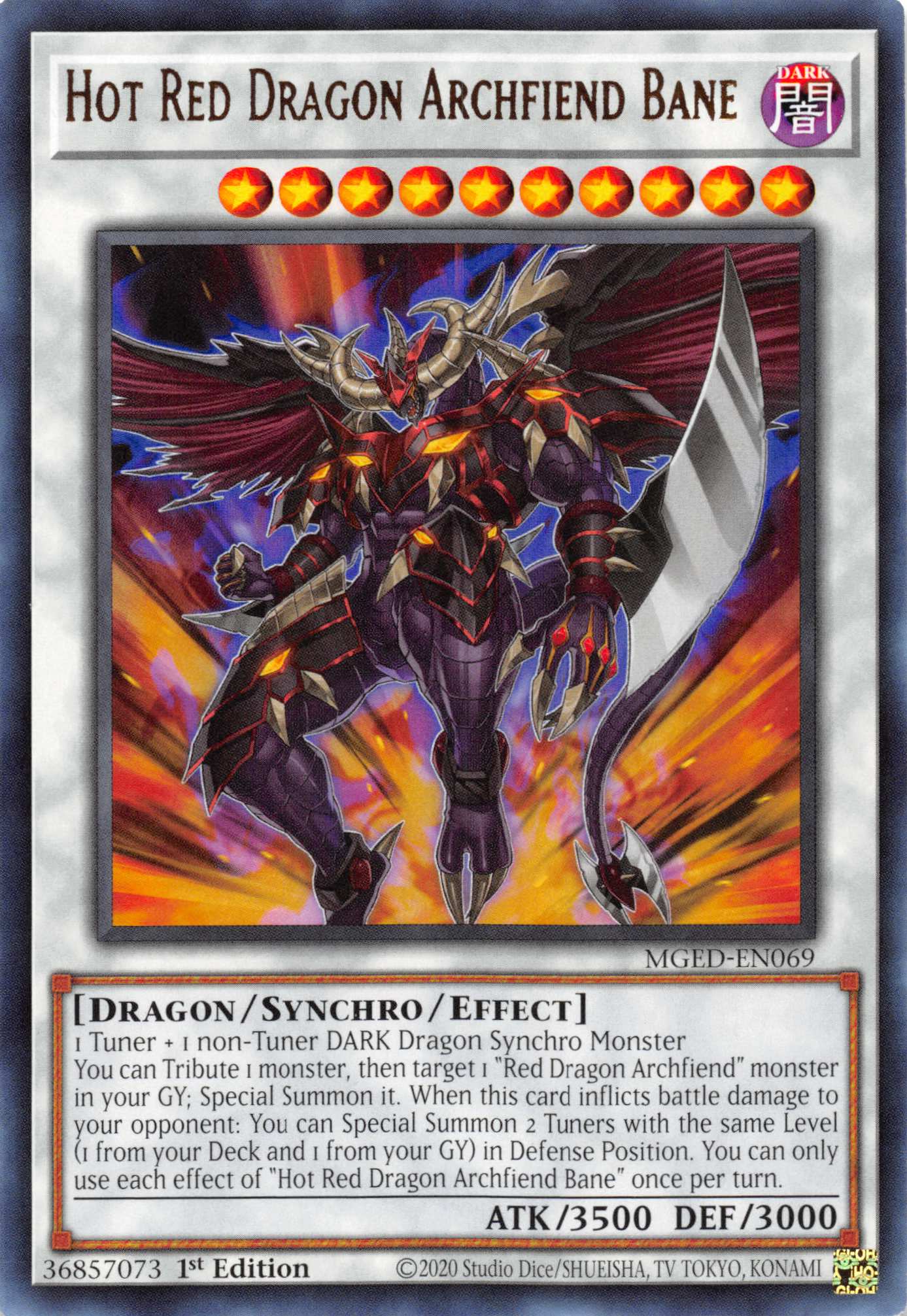 Hot Red Dragon Archfiend Bane [MGED-EN069] Rare | Galaxy Games LLC