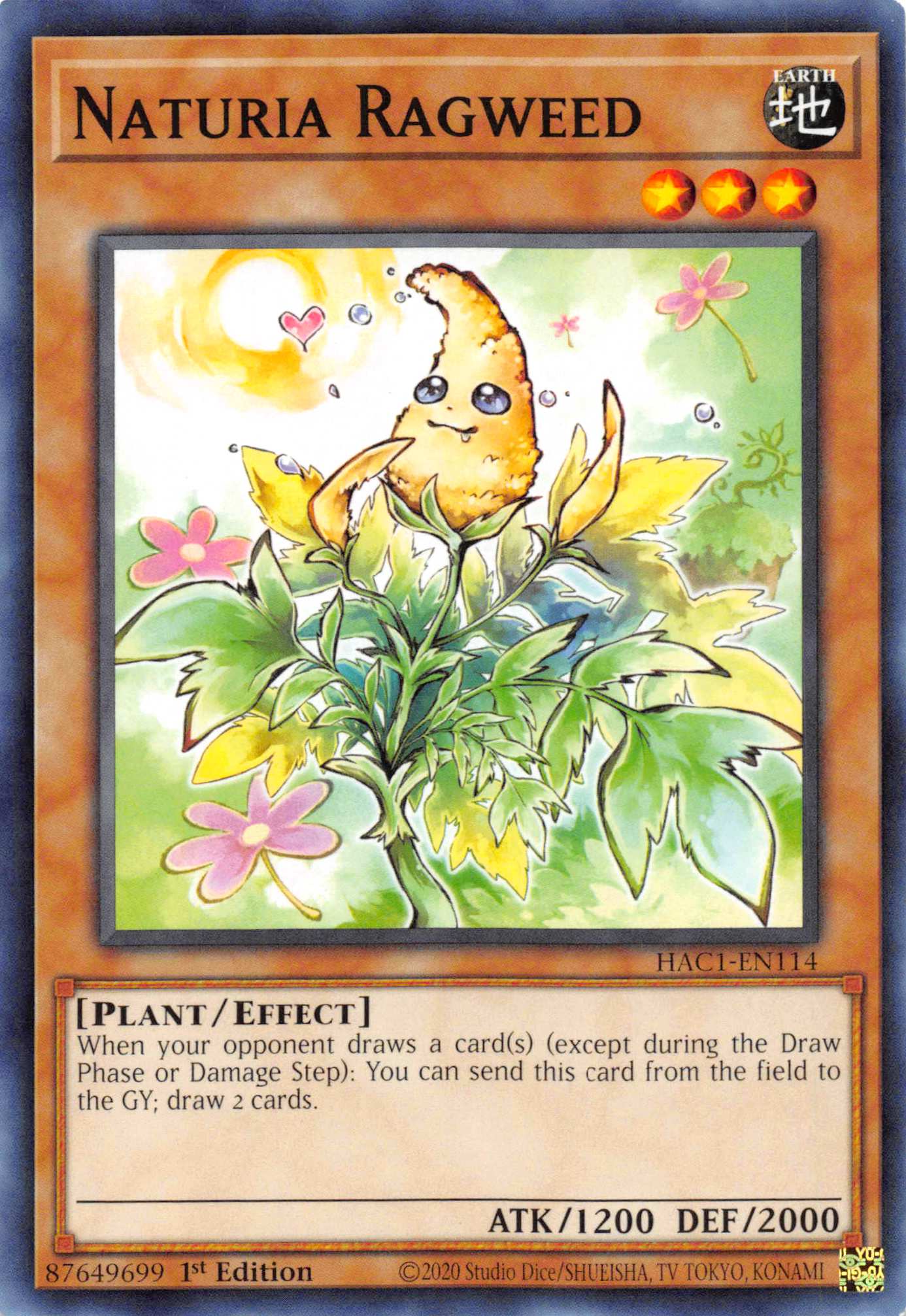 Naturia Ragweed (Duel Terminal) [HAC1-EN114] Parallel Rare | Galaxy Games LLC